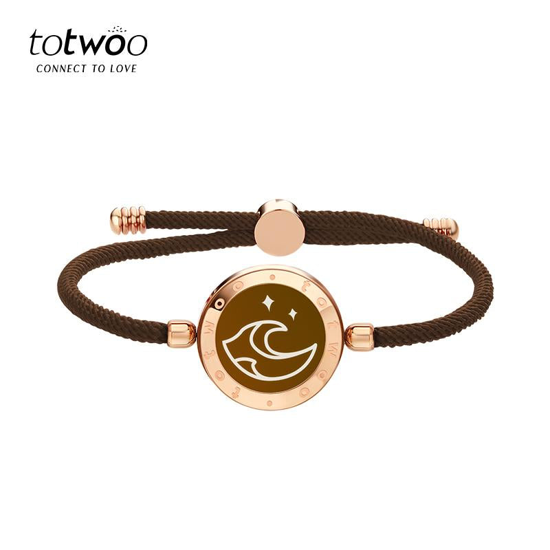 Totwoo Long Distance Touch Bracelet with Milan Rope Sun&Moon Single One Functional Love Connect Gift for Boyfriend or Girlfriend or Your Familay