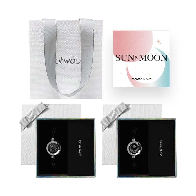 Totwoo Long Distance Touch Bracelet with Milan Rope Sun&Moon Single One Functional Love Connect Gift for Boyfriend or Girlfriend or Your Familay