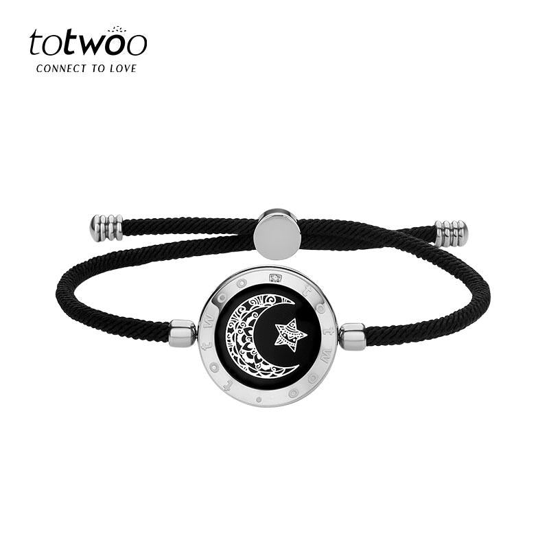 Totwoo Long Distance Touch Bracelet with Milan Rope Sun&Moon Single One Functional Love Connect Gift for Boyfriend or Girlfriend or Your Familay